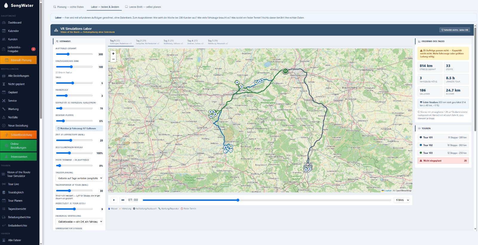 SongWater ERP — Tourenplanung